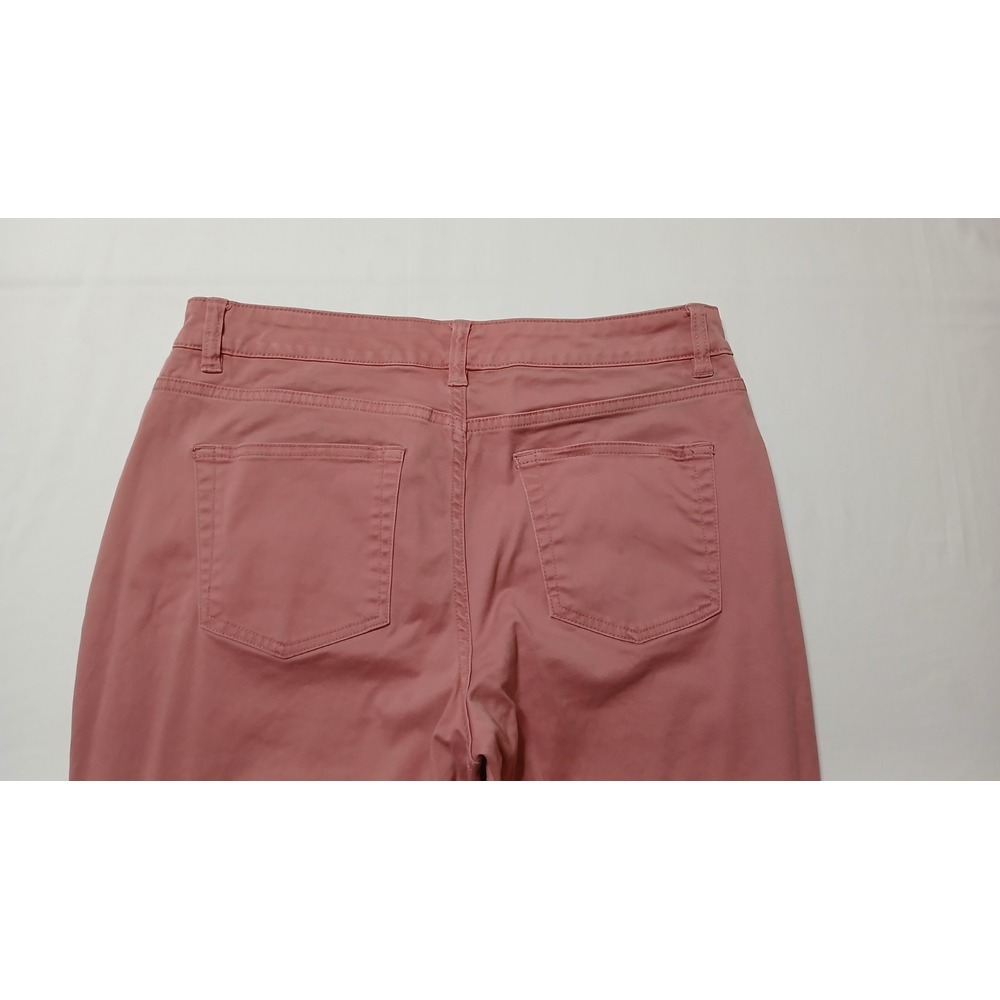 Chaps Women's Rose Pink Mid-rise Super Stretch Slim Fit Chino Pants Size 8 - Picture 5 of 9
